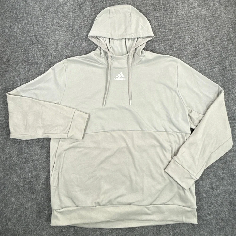 Adidas Team Issue Pullover Hoodie Mens 2XL Gray AEROREADY FQ0153 NWT